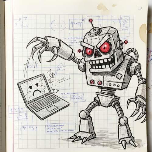 Evil robot laptop drop 1 small